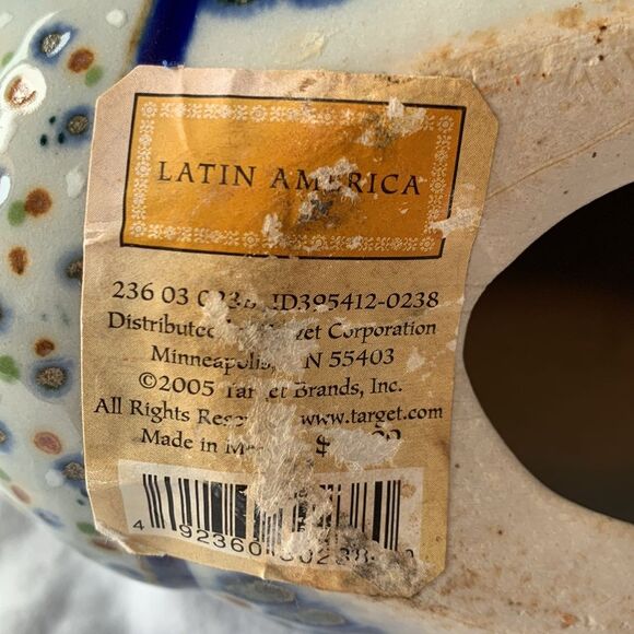 Latin America 2005 Ceramic Fish Aquatic Decor Blue Tan Grey Statue - Picture 5 of 6